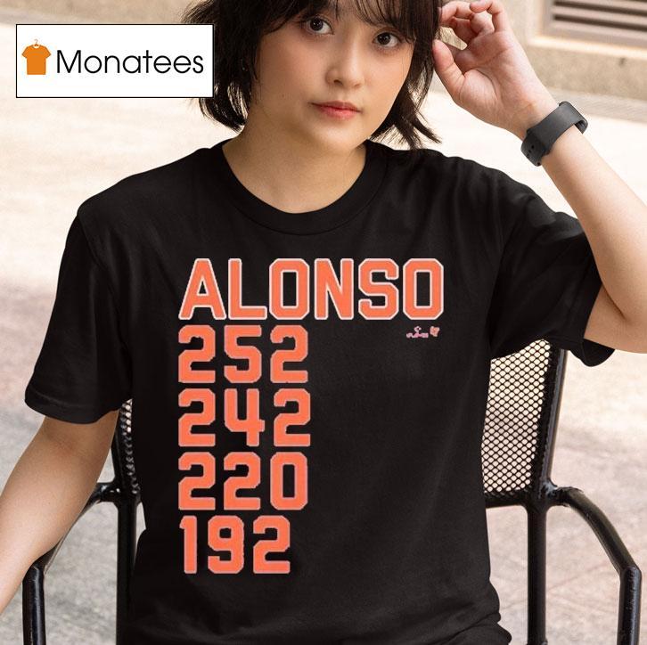 Pete Alonso 252 242 220 192 New York Mets Home Run List Shirt