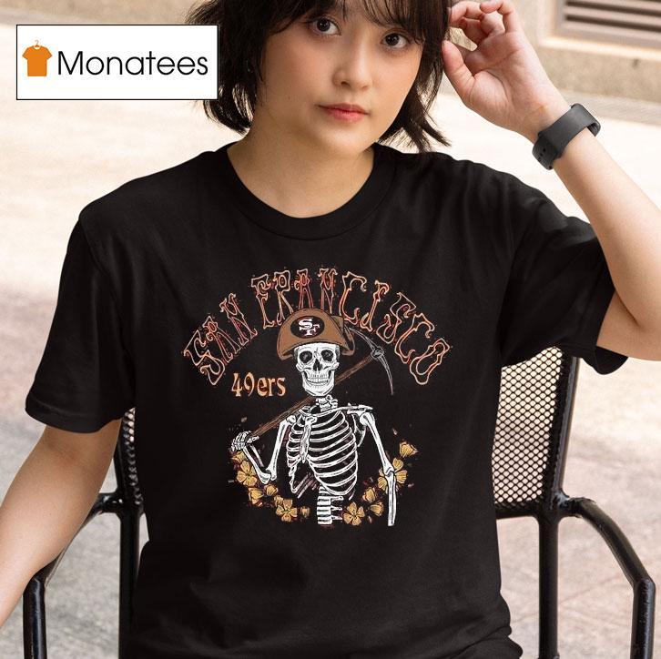 San Francisco 49ers Nfl X Grateful Dead Skeleton Shirt