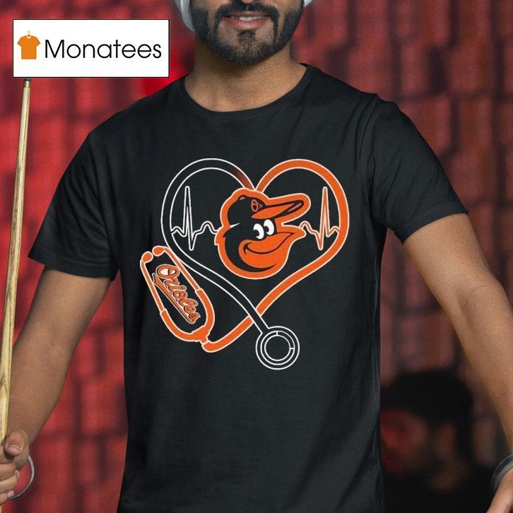 Baltimore Orioles Caring Hearts Nurse Shirt