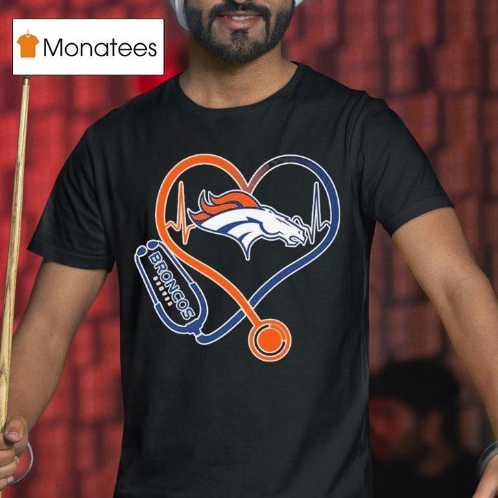 Denver Broncos Nurse Heartbeat Stethoscope Shirt