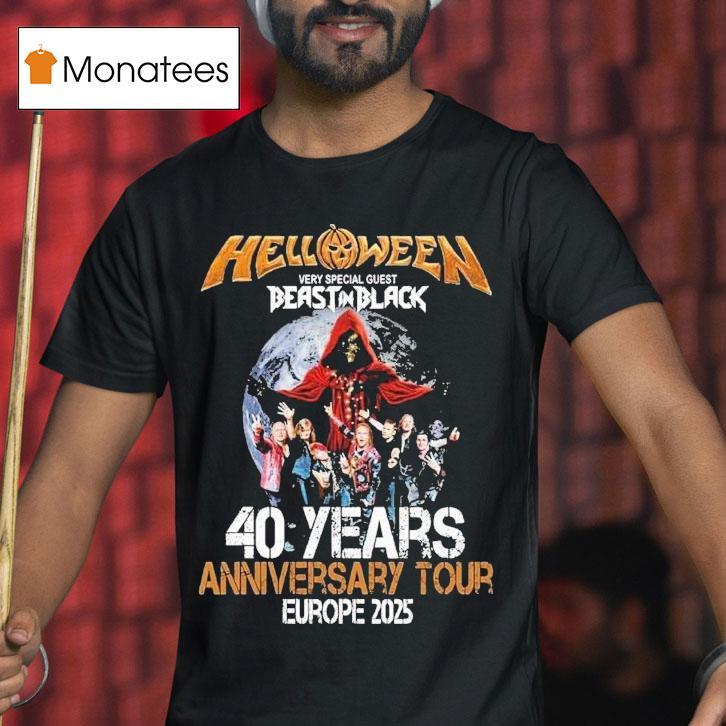 Halloween Hellooween Very Special Guest Beast In Black 40 Years Anniversary Tour Europe 2025 Shirt