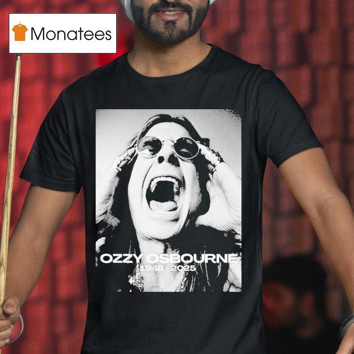 Ozzy Osbourne Screaming Portrait Black And White 1948-2025 Shirt