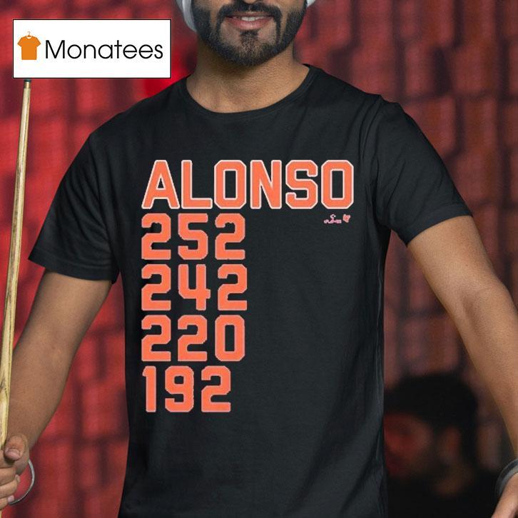 Pete Alonso 252 242 220 192 New York Mets Home Run List Shirt
