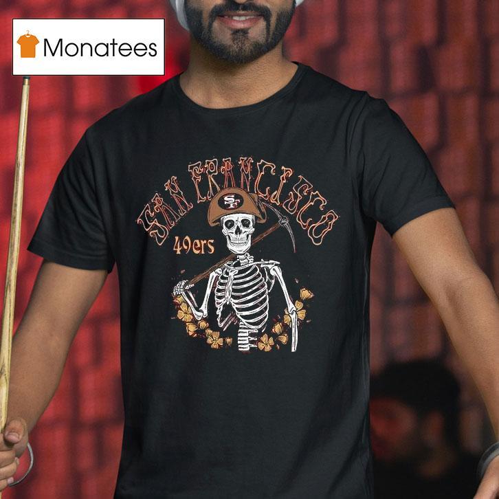 San Francisco 49ers Nfl X Grateful Dead Skeleton Shirt