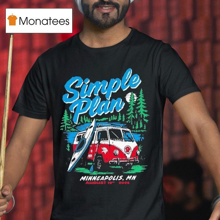 Simple Plan Tour Armory, Minneapolis, Mn Aug 19 2025 Shirt