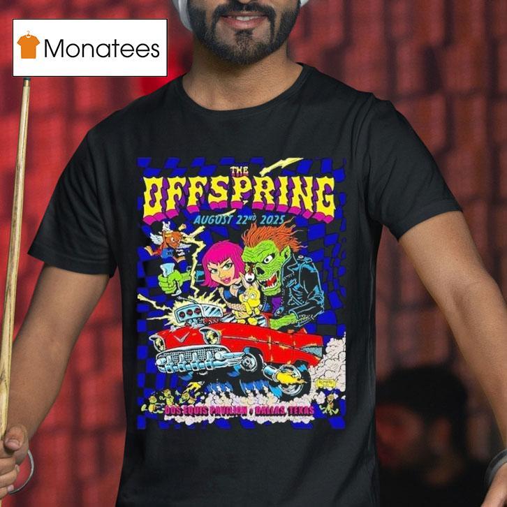 The Offspring Concert Dos Equis Pavilion, Dallas, Texas Tour Aug 22, 2025 Tour Shirt