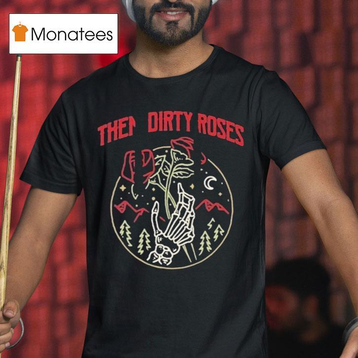 Them Dirty Roses Hands Skeleton Neon Shirt