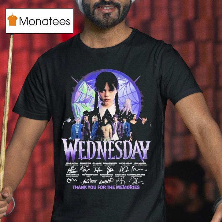 Wednesday Thank You For The Memories Signatures Shirt