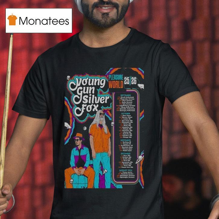Young Gun Silver Fox Pleasure World Fall Tour 2026 Dates Shirt