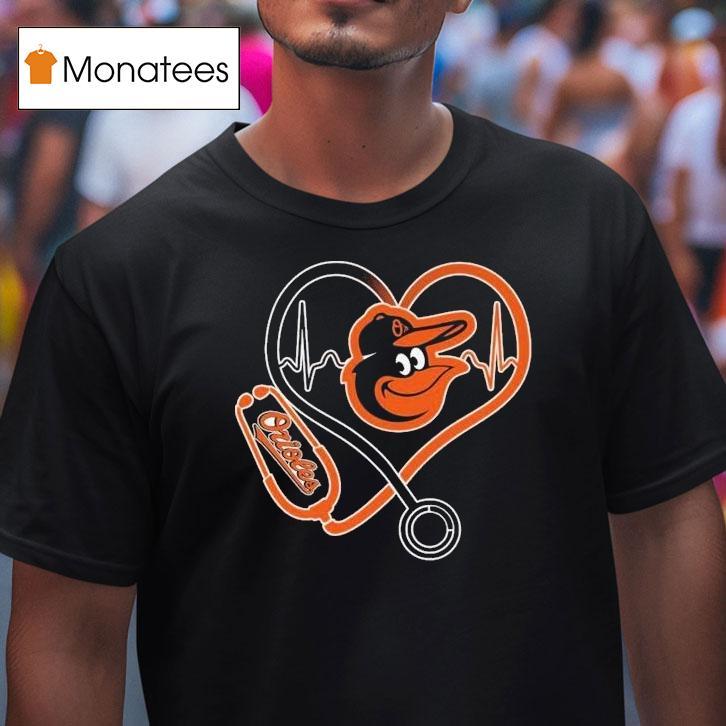 Baltimore Orioles Caring Hearts Nurse Shirt