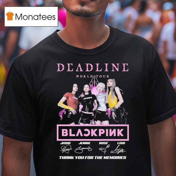 Blackpink Deadline World Tour 2025 Thank You For The Memories Signatures Shirt