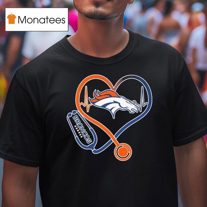Denver Broncos Nurse Heartbeat Stethoscope Shirt