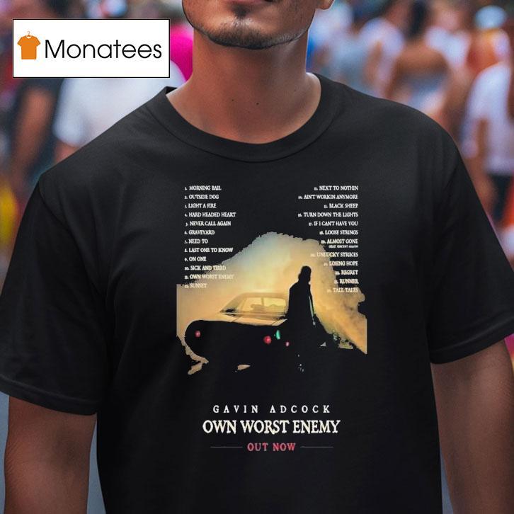 Gavin Adcock Own Worst Enemy Album 2025 Shirt