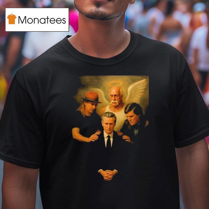 Gavin Newsom And Hulk Hogan Tucker Carlson The Chosen One A Fantastic Shirt