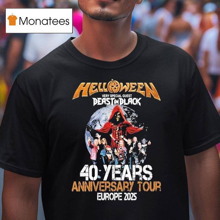 Halloween Hellooween Very Special Guest Beast In Black 40 Years Anniversary Tour Europe 2025 Shirt