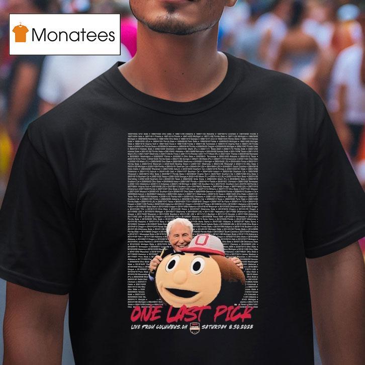 Lee Corso Ohio State Buckeyes College Gameday Corso's Last Pick Brutus Live From Columbus Oh Saturday 8 30 2025 Shirt