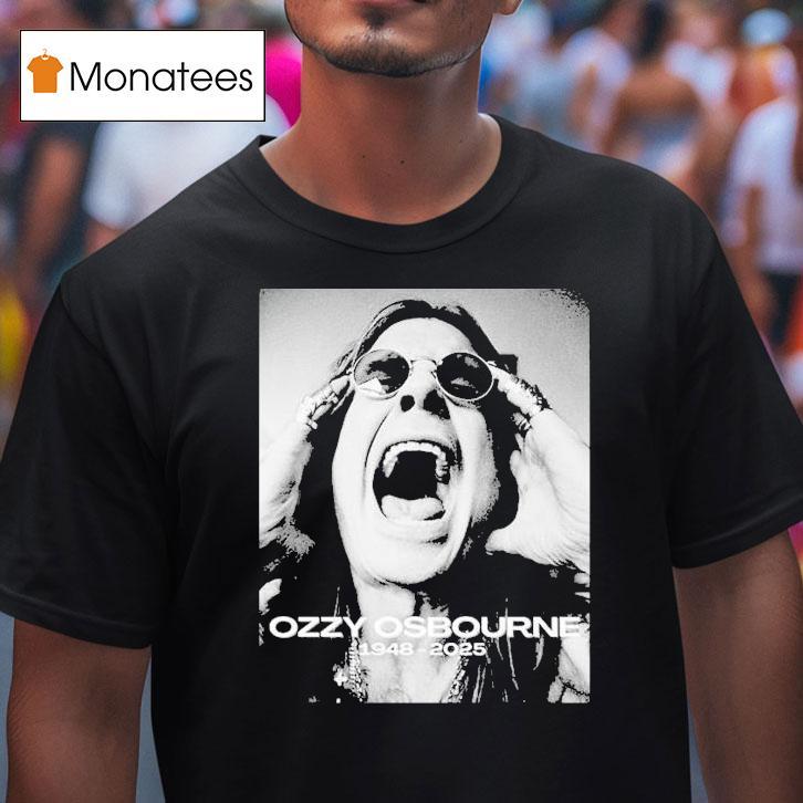 Ozzy Osbourne Screaming Portrait Black And White 1948-2025 Shirt