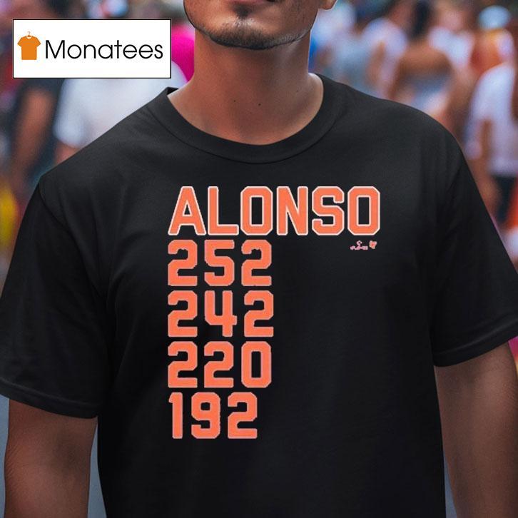 Pete Alonso 252 242 220 192 New York Mets Home Run List Shirt