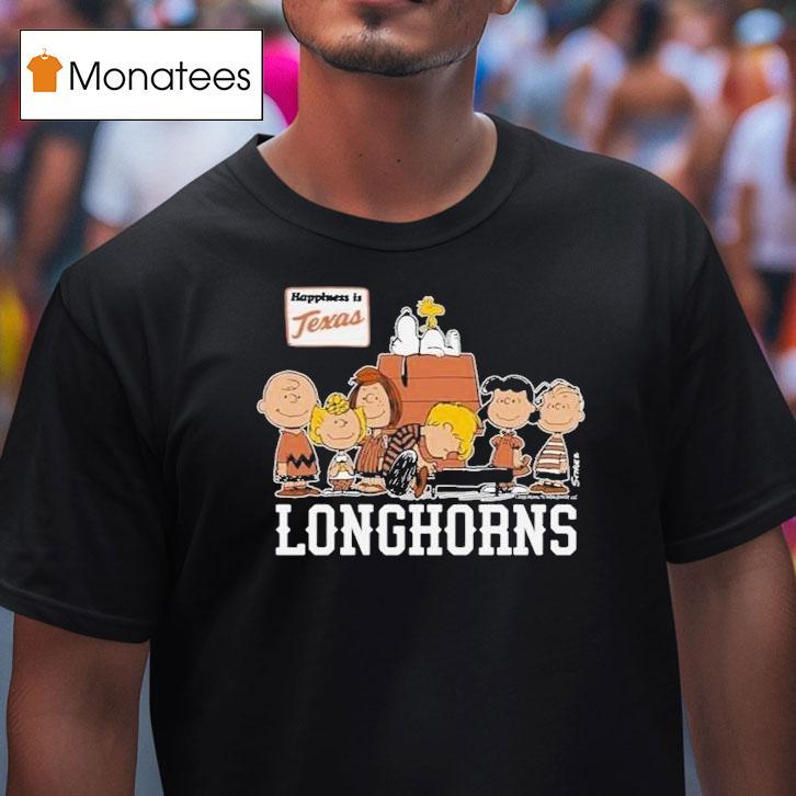 Texas Longhorn X The Peanuts The Gang Happiness Is Texas Shirt