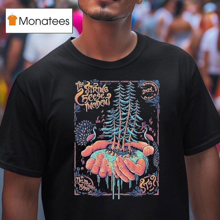 The String Cheese Incident At The Pines Music Park In Eau Claire Wi On August 16 2025 Forest Hands Peacock Shirt