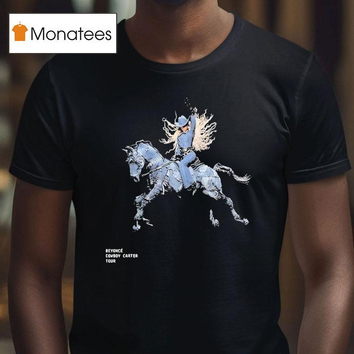 Beyonce Cowboy Carter Tour 2025 Denim Horse Shirt