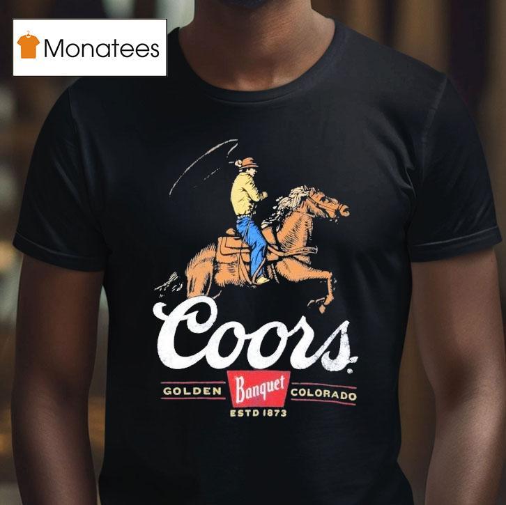 Coors Banquet Rodeo Cowboy Est 1873 Shirt