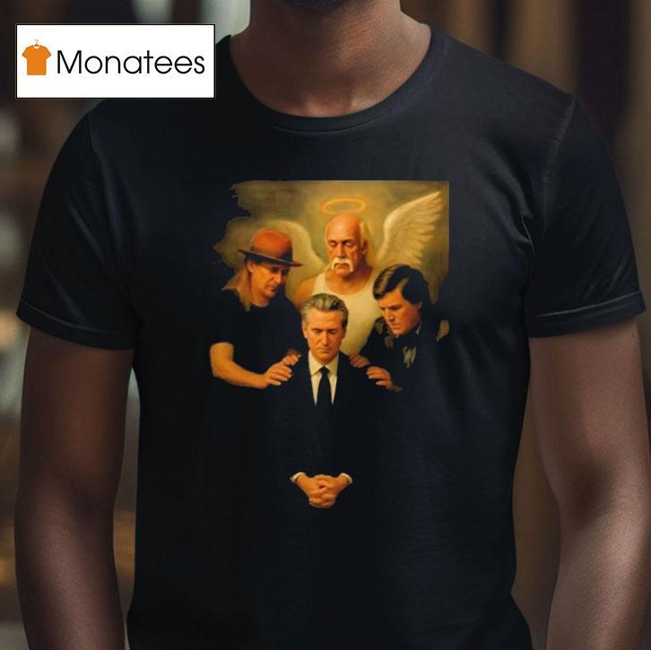 Gavin Newsom And Hulk Hogan Tucker Carlson The Chosen One A Fantastic Shirt