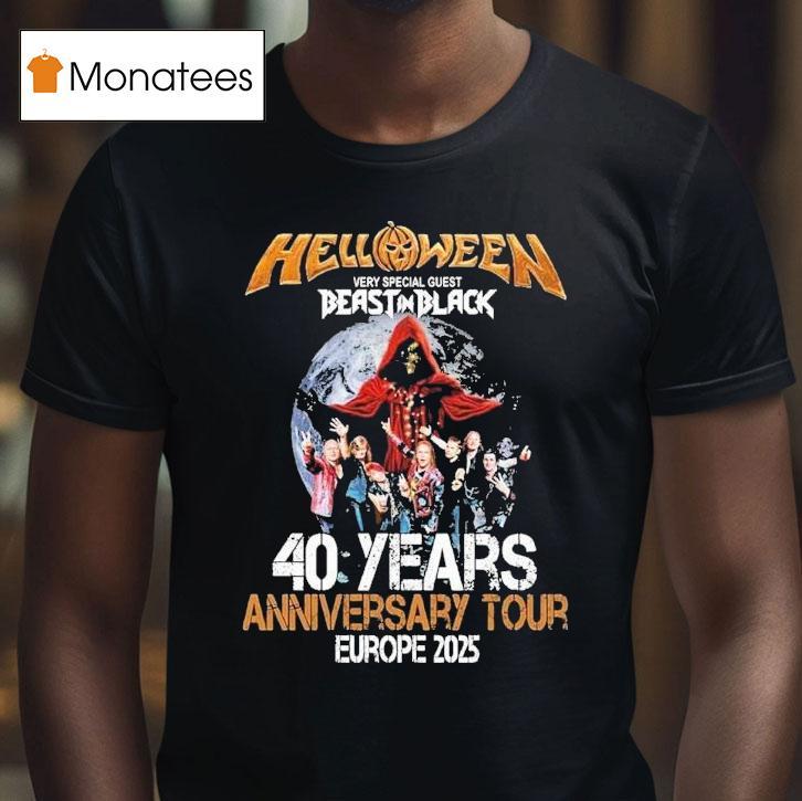 Halloween Hellooween Very Special Guest Beast In Black 40 Years Anniversary Tour Europe 2025 Shirt