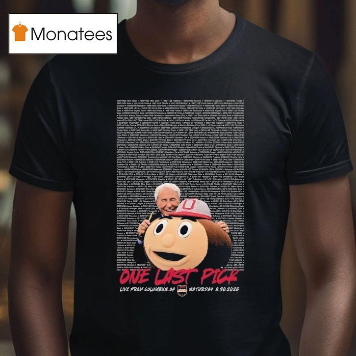 Lee Corso Ohio State Buckeyes College Gameday Corso's Last Pick Brutus Live From Columbus Oh Saturday 8 30 2025 Shirt