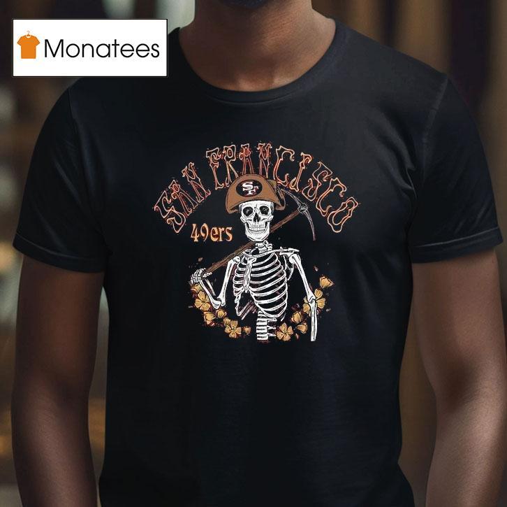 San Francisco 49ers Nfl X Grateful Dead Skeleton Shirt