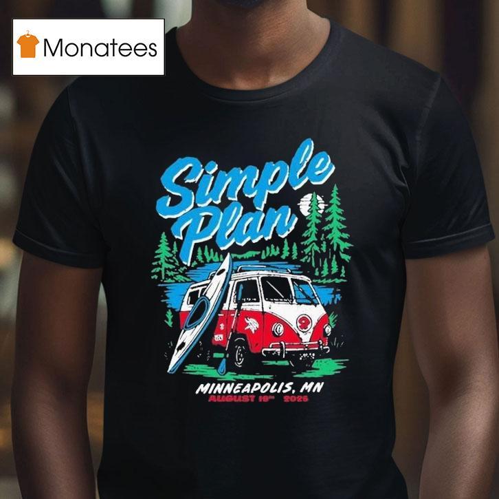 Simple Plan Tour Armory, Minneapolis, Mn Aug 19 2025 Shirt