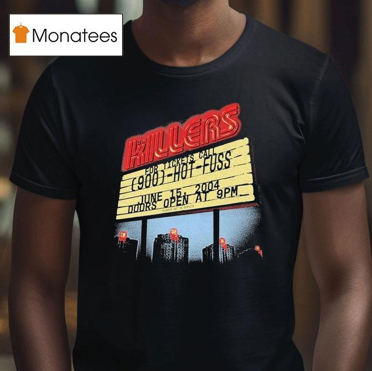 The Killers Summer Motel Sign Hot Fuss Doors Open Shirt