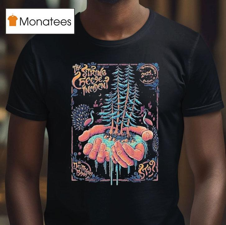 The String Cheese Incident At The Pines Music Park In Eau Claire Wi On August 16 2025 Forest Hands Peacock Shirt