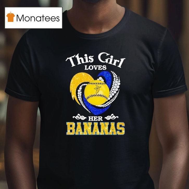 This Girl Loves Her Savannah Bananas Baseball Heart Shirt