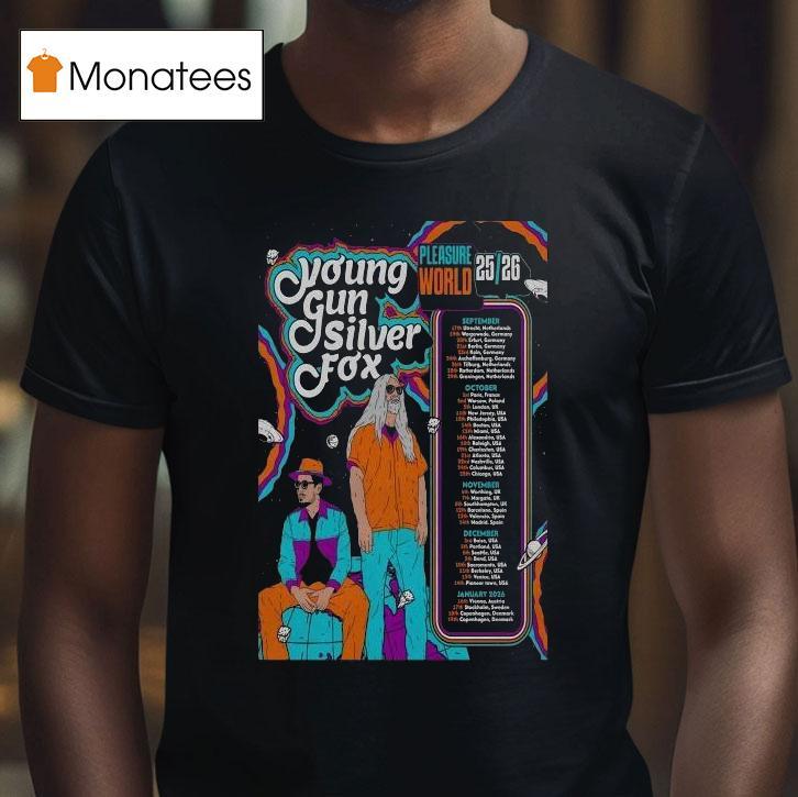 Young Gun Silver Fox Pleasure World Fall Tour 2026 Dates Shirt