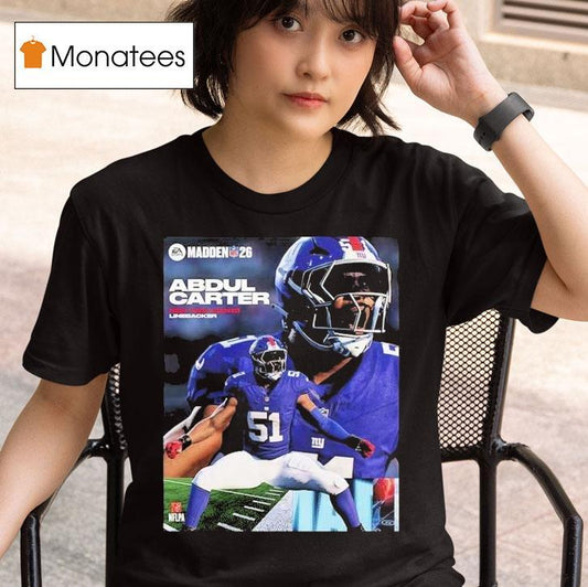 Abdul Carter New York Giants Rookie Debut Madden Nfl 26 American Football 2026 Shirt