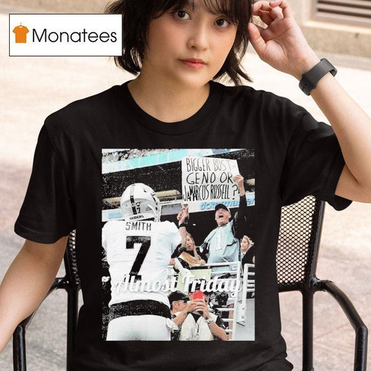 Almost Friday Geno Smith Bigger Bust Geno Or Jamarcus Russell Middle Fingers Shirt