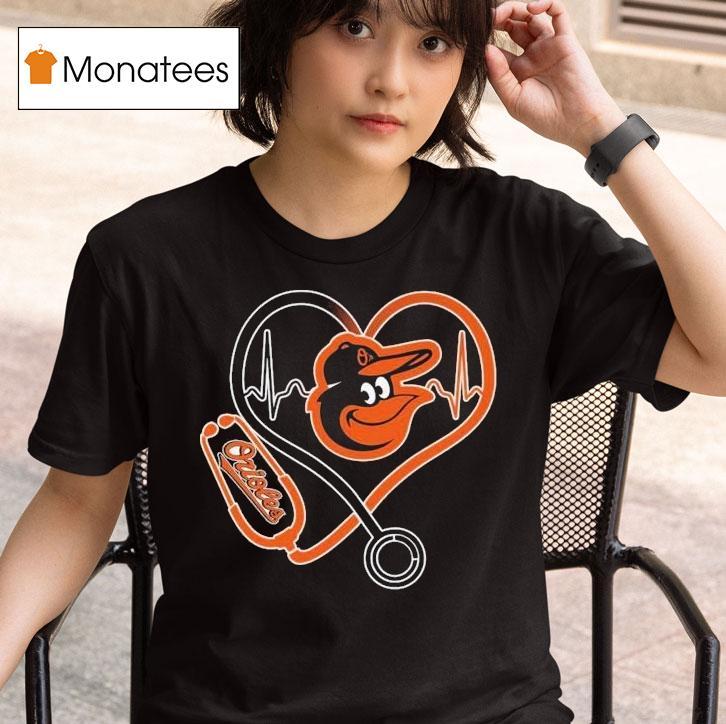 Baltimore Orioles Caring Hearts Nurse Shirt