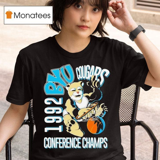 Byu Cougars Conference Champs 1992 Mascot Shirt