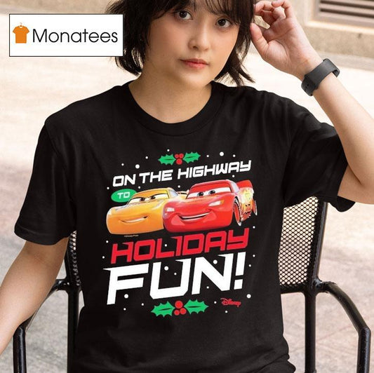 Cars On The Highway To Holiday Christmas Disney Shirt