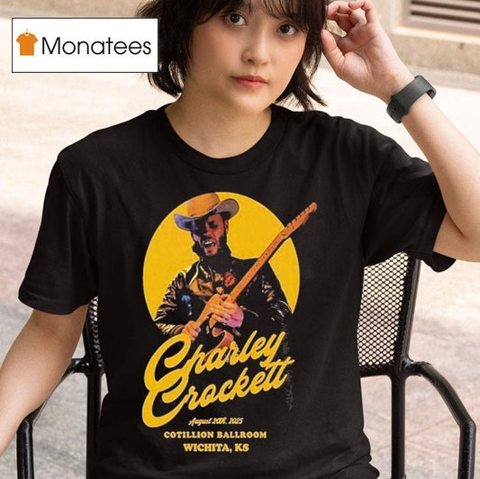 Charley Crockett Tour 2025 At The Cotillion Ballroom In Wichita Ks On August 20 Western Shirt