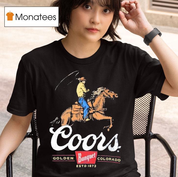 Coors Banquet Rodeo Cowboy Est 1873 Shirt