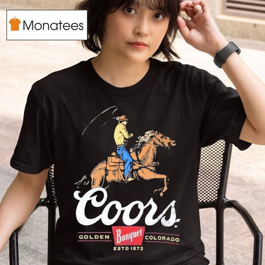 Coors Banquet Rodeo Cowboy Est 1873 Shirt