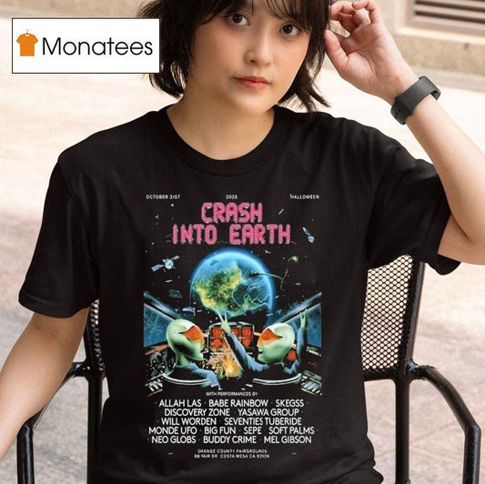 Crash Into Earth October 31, 2025 Halloween Shirt