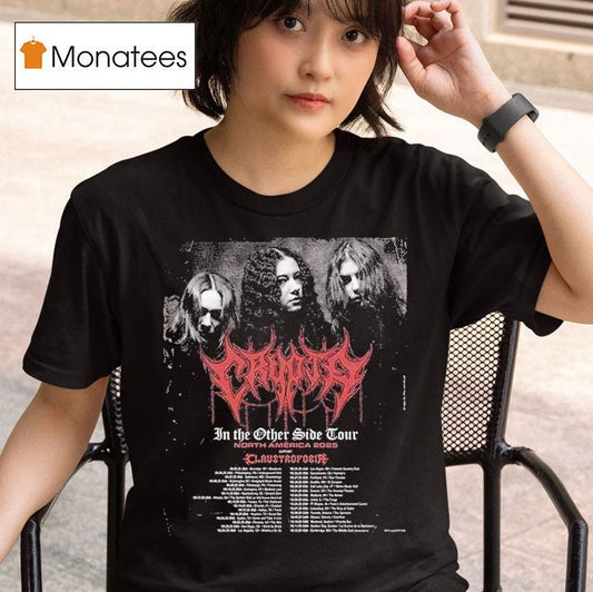 Crypta At North America 2025 In The Other Side Tour Dates With Claustrofobia Dark Metal Shirt