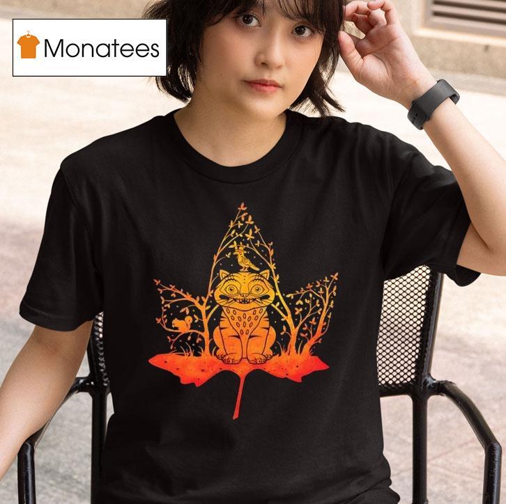 Derpy Tiger And Sussy From Kpop Demon Hunters In A Fall Leaf Design Shirt