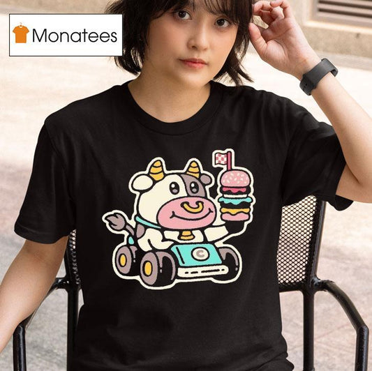 Drew Wise Fast Food Cow Shirt
