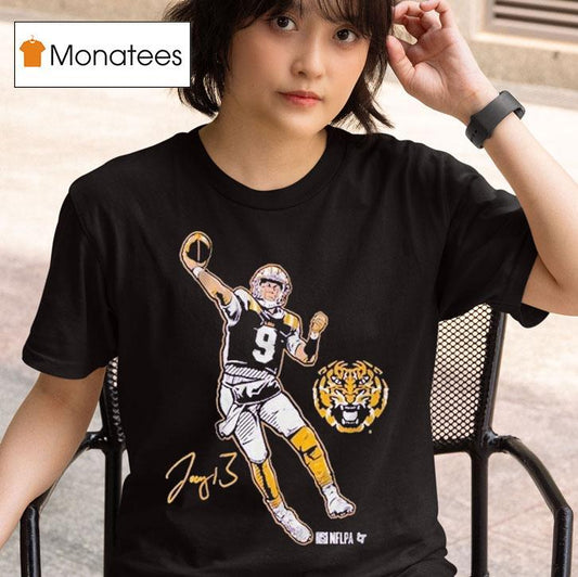 Joe Burrow Superstar Pose Lsu Tigers Shirt