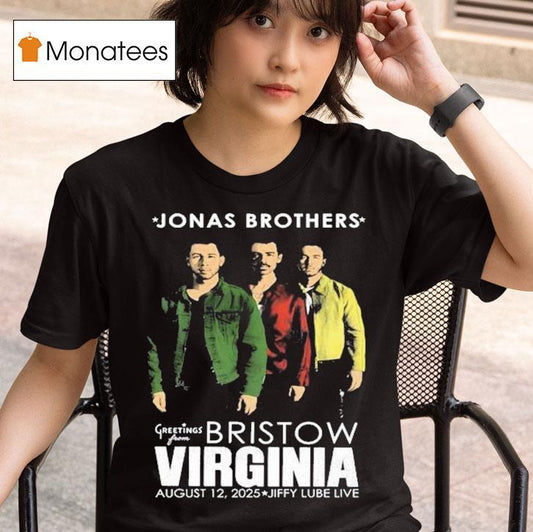 Jonas Brothers Tour At Jiffy Lube Live In Bristow Va Virginia On August 12 2025 Portrait Shirt