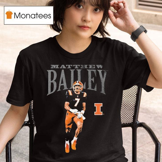 Matthew Bailey Illinois Fighting Illini Cartoon Shirt